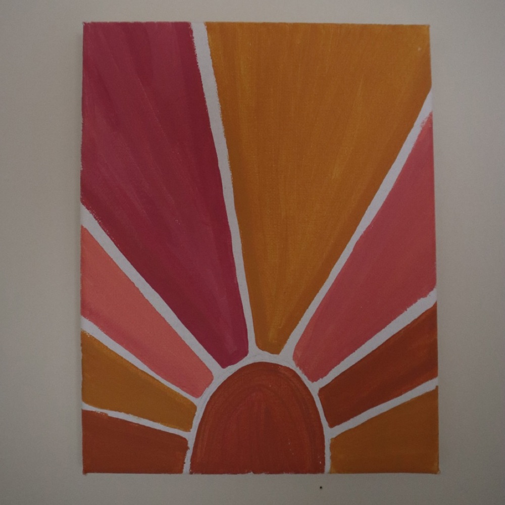 Abstract painting of the sun